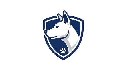 Dog Head Profile in Shield - A Symbol of Protection and Loyalty.