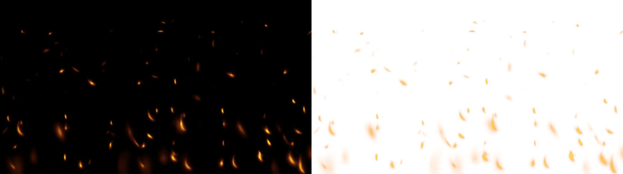 Softly rising flames with shimmering light edges and realistic burning effect. Warm fire flow on transparent background.