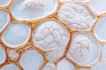 Fototapeta premium Microscopic View of Bacterial Septum Formation During Binary Fission