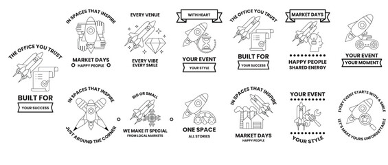 The image is a collection of various logos and designs