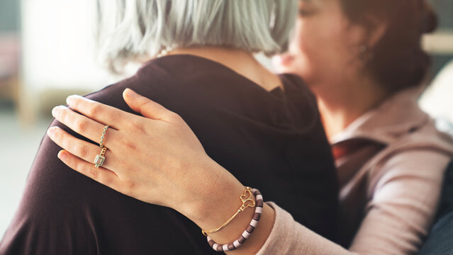 A loving embrace at home