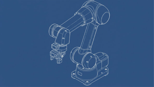 Collaborative Robot Arm Blueprint &ndash; 6 Axis Cobot Automation Engineering Technical Plan