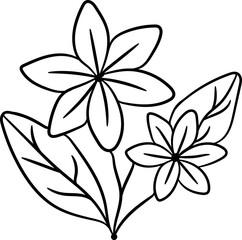 Obraz premium Minimal Floral Line Art Illustration