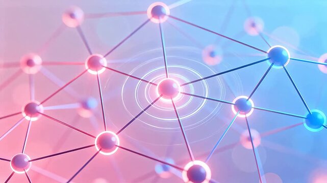 Abstract network of connected nodes