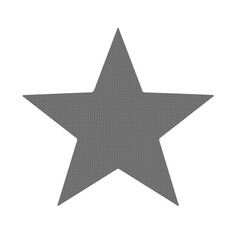 Fototapeta premium Star Favorite Rating Icon in Minimal Flat Gray Style Isolated on White Background