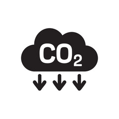 Obraz premium Carbon dioxide emission illustration showing CO2 release into the atmosphere from a cloud