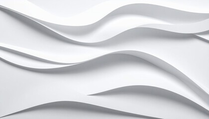 Abstract white paper waves, minimalist design, elegant lines, modern art, creative background, flowing shapes.