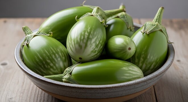 Vibrant Purple Eggplant on White Background