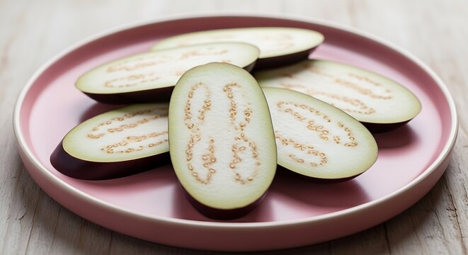 Vibrant Purple Eggplant on White Background