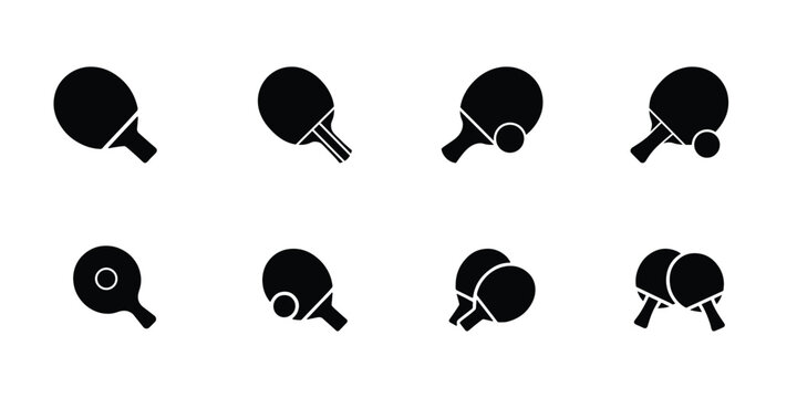 Simple table tennis paddle set, Minimal ping pong racket vector