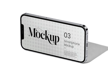 Cellular Phone Horizontal Angle Mockup