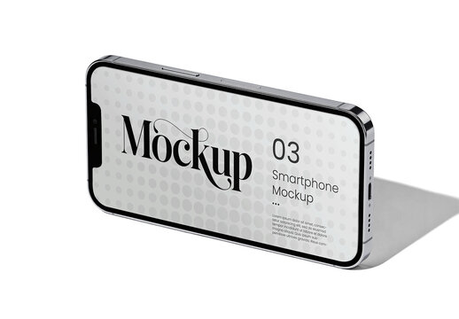 Cellular Phone Horizontal Angle Mockup