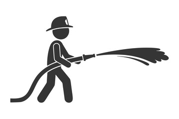 放水する消防士のピクトグラム ©  KYOKO HATANAKA