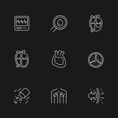 Heart disease line outline icon