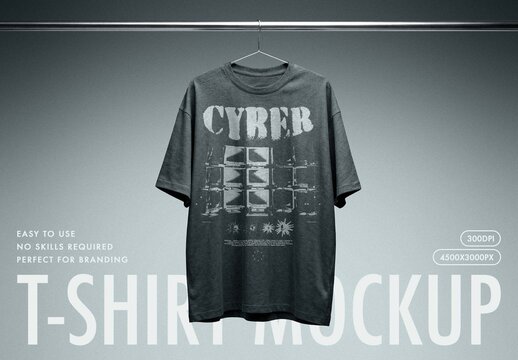 Oversize Shirt on Hanger Mockup