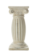 Obraz premium Decorative greek ceramic column isolated with transparency