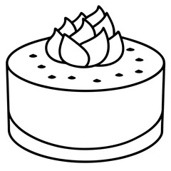 Matcha Cake line art vector (1)