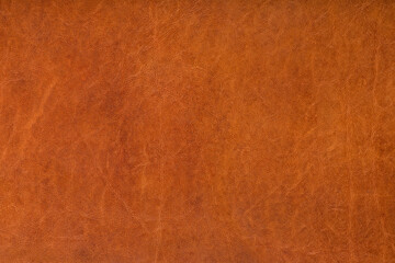 Textured leather background,  medium brown cowhide surface