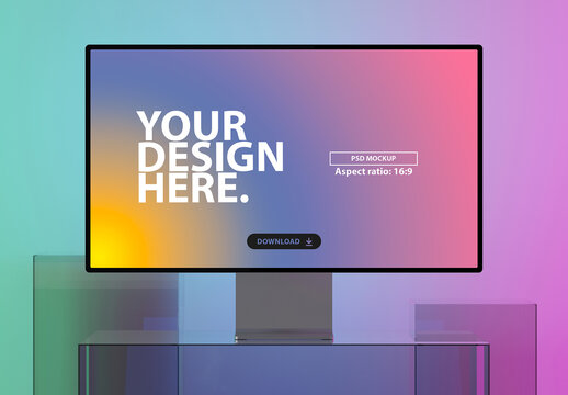 Desktop Screen Mockup for Web Design