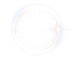 Radiant digital portal ring overlay PNG isolated on transparent background