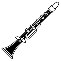 Clarinet line art vector