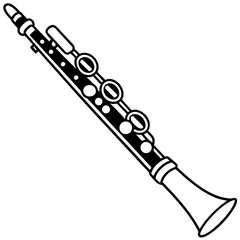 Clarinet line art vector