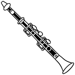 Clarinet line art vector
