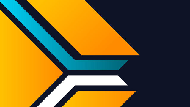 Abstract Geometric Arrow Design With Orange Teal Gradients Background