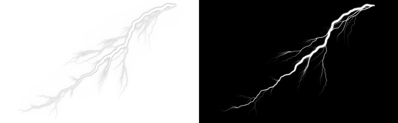 Electric storm lightning shockwave PNG Overlay isolated transparent © POLINA