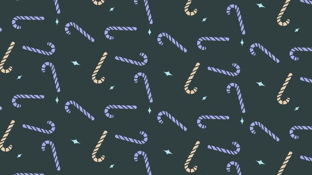Seamless Christmas Candy Pattern | Animated Holiday Background