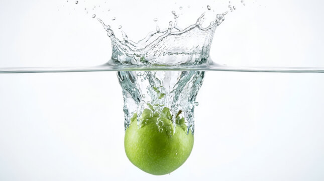 apple in water splash 