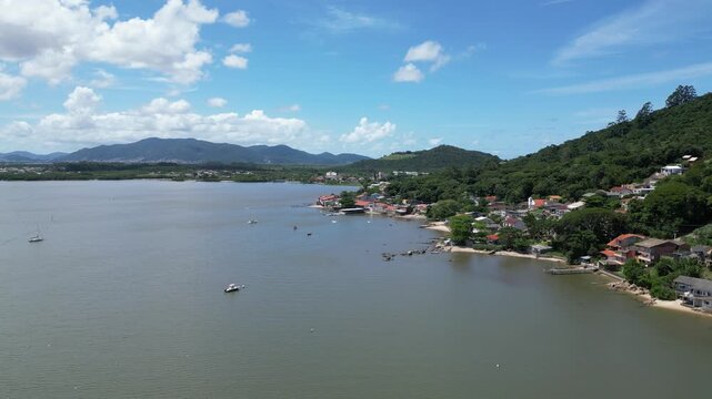 Paisagem Litor&acirc;nea Ba&iacute;a Mar Ribeir&atilde;o Da Ilha Fazenda De Ostras Frutos Do Mar Florian&oacute;polis Santa Catarina Brasil Ilha Cen&aacute;rio Costeiro Natureza Turismo Gastronomia