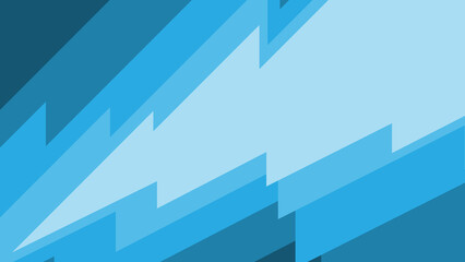 Fototapeta premium Abstract Blue Geometric Background With Diagonal Zigzag Stripes, Modern Design and Dynamic Movement