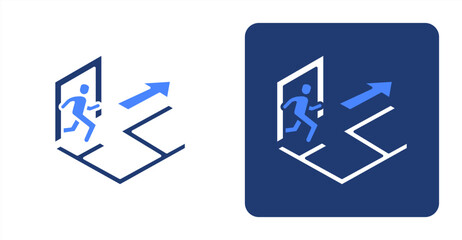 Evacuation Plan icon, with contrast background.