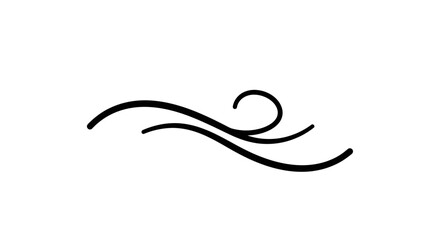 Elegant Swirl Flourish Decorative Element, Vintage Design Accent