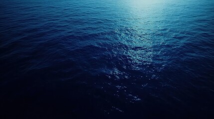 Obraz premium Lost at Sea - A Surreal View of Endless Blue Abyss from the Middle of the Ocean