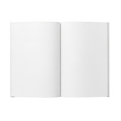 Naklejka premium A blank book with white pages waiting to be filled with stories and ideas. isolated on transparent background