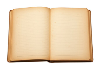 Fototapeta premium An open book with blank pages, ready to be filled with knowledge and stories. isolated on transparent background
