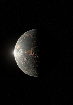 Abstract cosmic rendering showing a massive sphere bending the fabric of spacetime, illustrating the fundamental force of gravity concept ,sphere ,movement ,theoretical