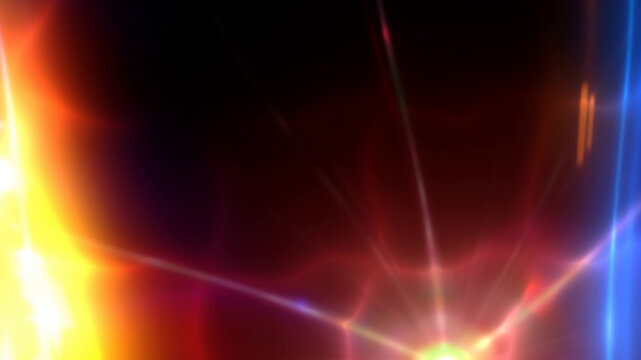 Abstract multicolored light flares creating dynamic background