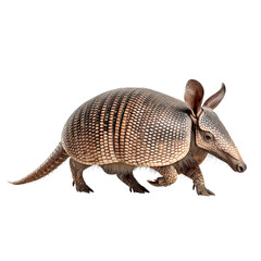 Obraz premium PNG of A detailed and lifelike illustration of an armadillo in motion.