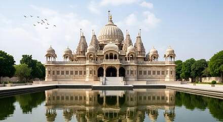 Fototapeta premium shri Ram Mandir Temple in Ayodhya,birth place Lord Rama, 22nd January ,f Pran Pratishtha of shri Ram
