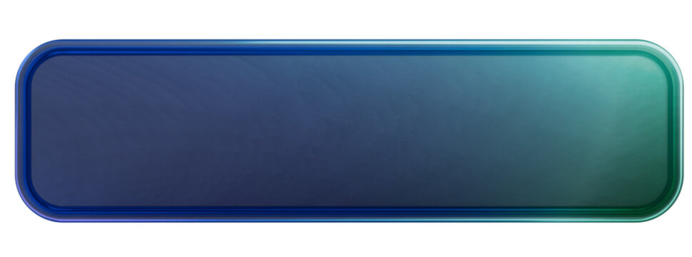 Transparent Glass Button Panel with Gradient Glow Isolated PNG