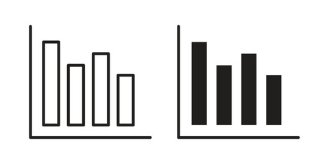 Bar chart icon symbol design template. Vector 10 eps. © Thadeu