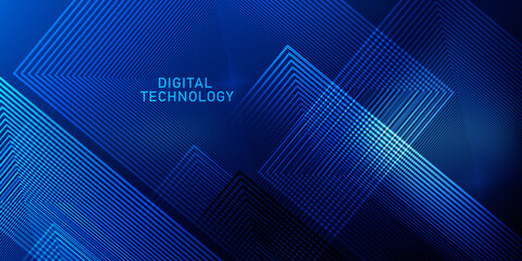 2d illustration Abstract futuristic electronic circuit technology background