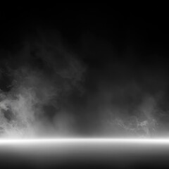 Fototapeta premium Abstract dark digital background featuring subtle, hazy gray smoke effects and spectral light. Mysterious texture ,gradient ,graphic ,shadow