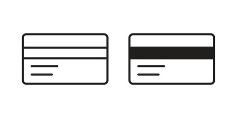 Fototapeta premium Credit card icon symbol design template. Vector 10 eps.