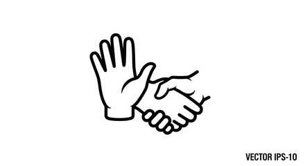 Obraz premium Business Partnership Handshake Icon: Agreement, Trust, and Collaboration Symbol