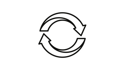 Circular arrows icon, refresh symbol, loop, repeat, sync, cycle, reload, update, circular arrows