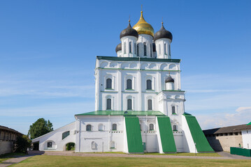 The Cathedral of the Life-Giving Trinity (1699) on a sunny July day. Pskov Kremlin